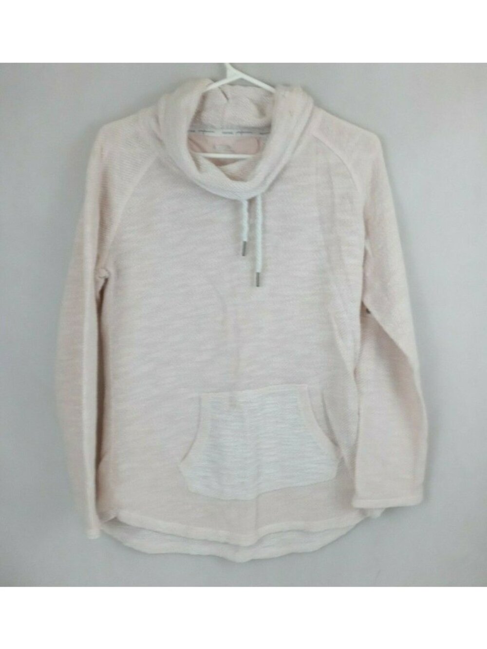 Kensie Women's Pale Pink Turtleneck Hoodie Size Small